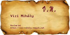 Vizi Mihály névjegykártya